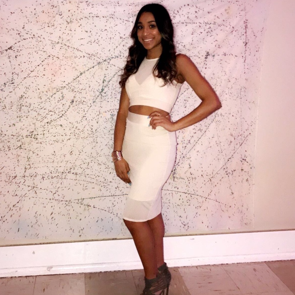 Beige Two Piece Set